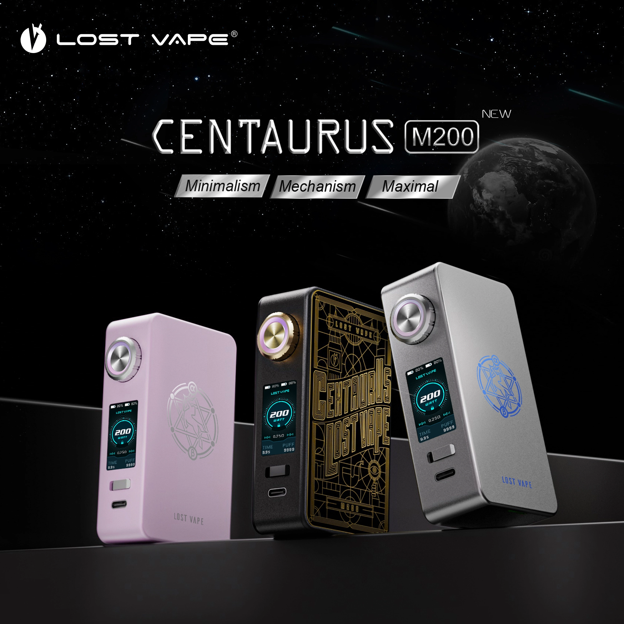 LOST VAPE CENTAURUS M200 BOX MOD LAUNCHING
