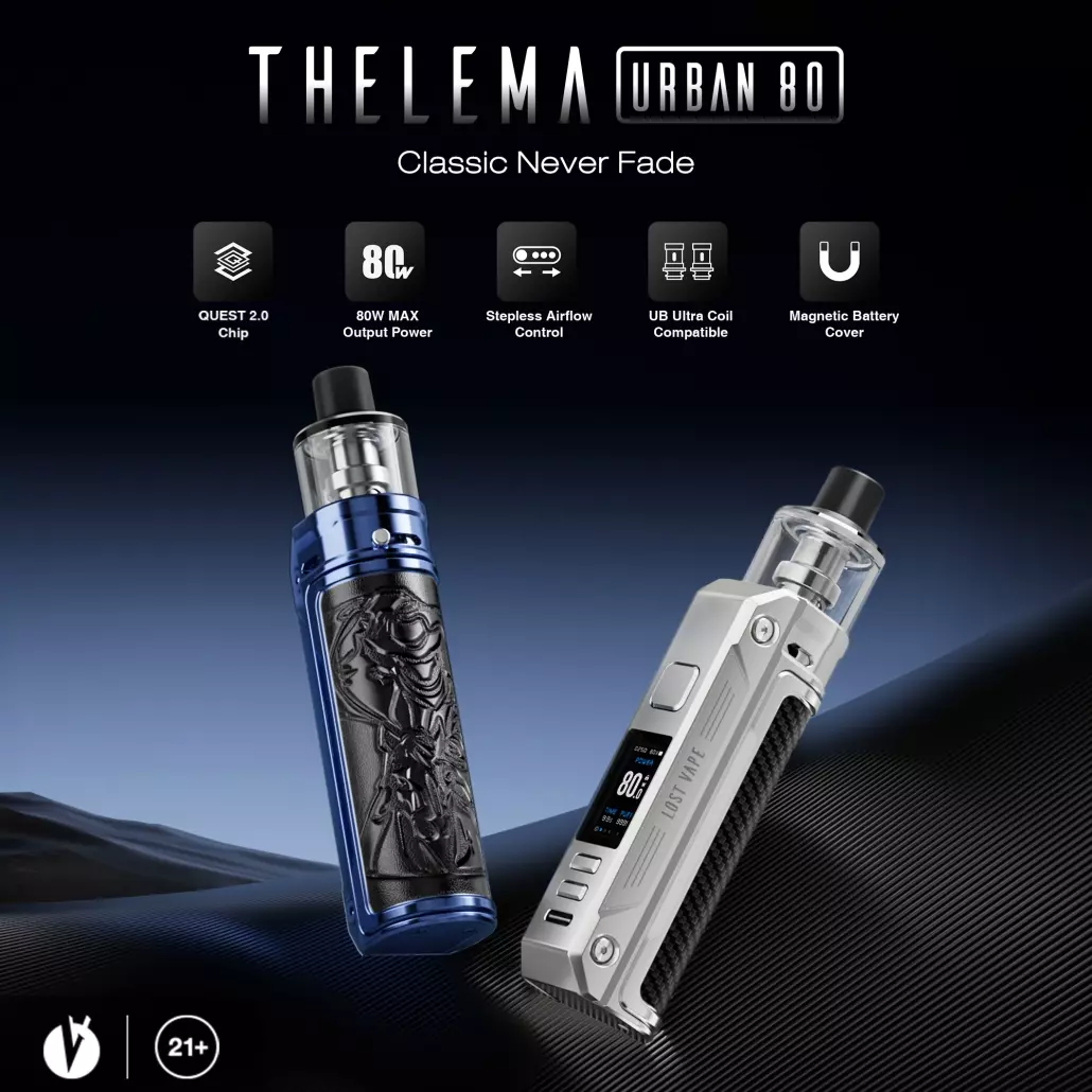 LOST VAPE THELEMA URBAN 80 POD MOD LAUNCHING