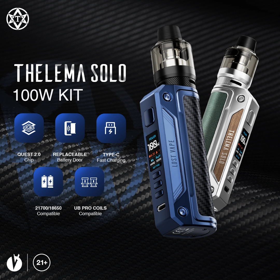 LOST VAPE THELEMA SOLO 100W KIT LAUNCHING