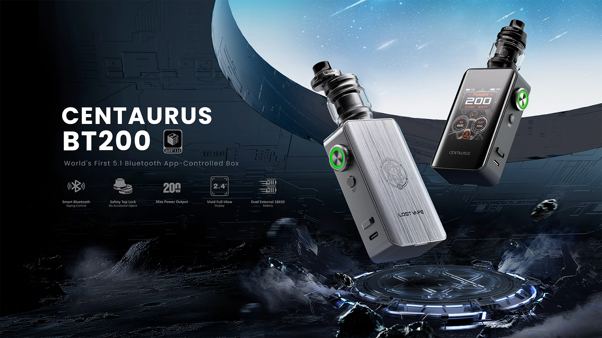 The world’s first smart Bluetooth vaping controlled Box mod