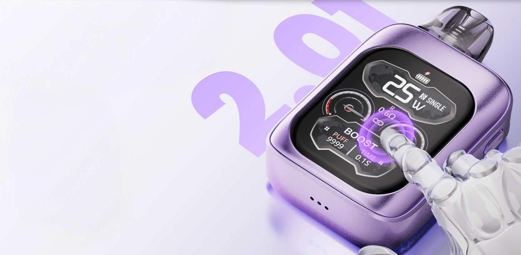 What user-friendly features can the touchscreen pod kit offer?