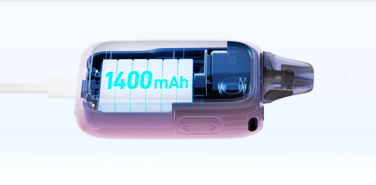 How long can a 1400mAh vape device last in daily use?